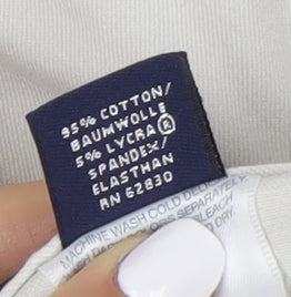 Womens UK Size 12 Lands' End Ivory Trousers
