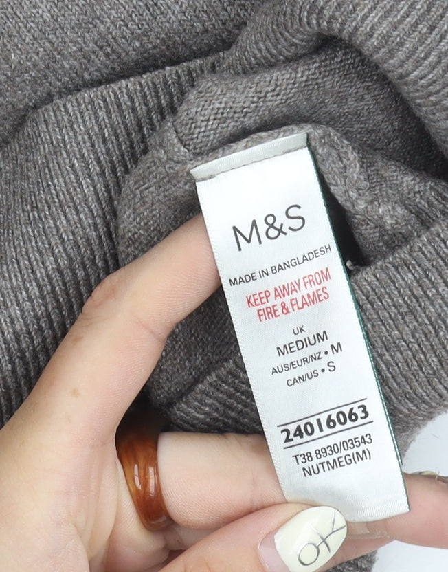 Womens UK Size M Marks and Spencer Grey Pullover Jumper