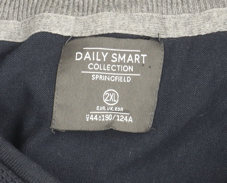 Springfield Men's Black 2XL Full Zip Jumper