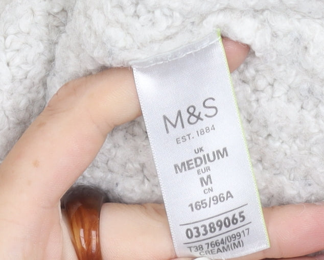 Womens UK Size M Marks and Spencer Ivory Pullover Jumper