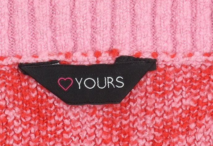 Womens UK Size 22 Yours Multicoloured Pullover
