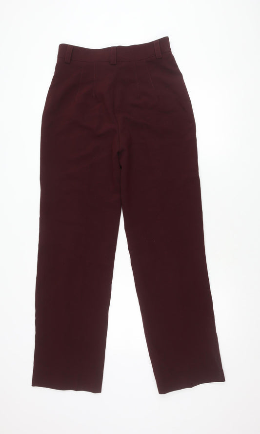 Womens UK Size S Zara Regular Fit Red Trousers