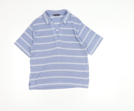 Womens UK Size 10 Marks and Spencer Blue Polo