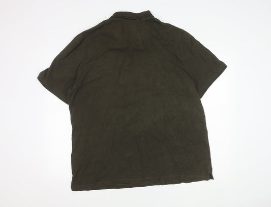 Lyle & Scott Men's Green 2XL Relaxed Fit Polo Shirt