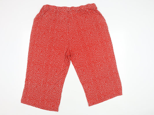 Capsule Women's Red Cropped Trousers, Size 24