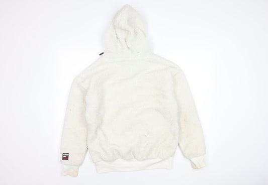 Superdry Women's White Pullover Hoodie, Size 8