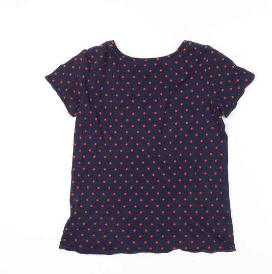 Gap Women's Blue Polka Dot T-Shirt XS