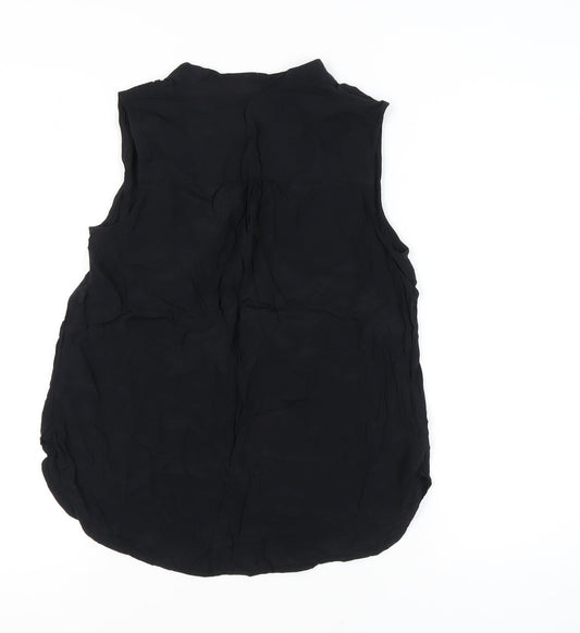 GAP Women's Black Sleeveless Blouse, Medium, Relaxed Fit