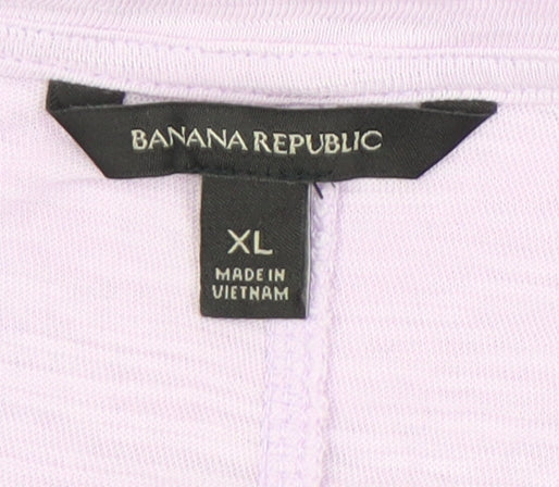 Banana Republic Women's Purple XL Basic T-Shirt