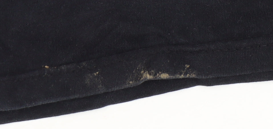 Mens UK Size L Fruit of the Loom Black T-Shirt
