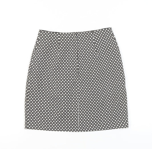 New Look Women's Black Geometric Pencil Skirt Size 6