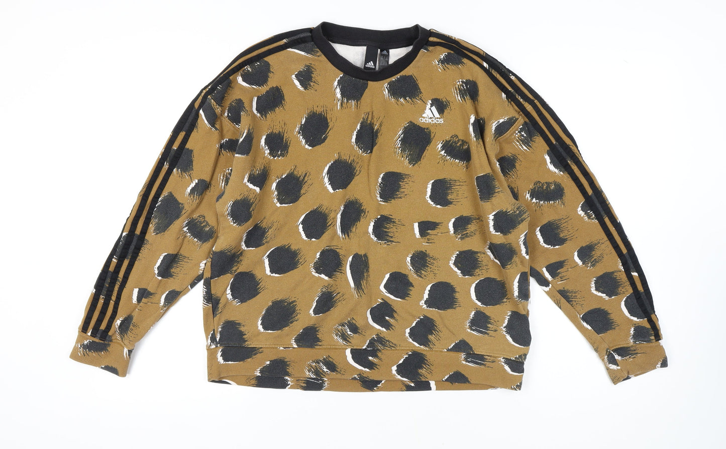 Adidas Women's Brown Pullover Animal Print Sweatshirt M