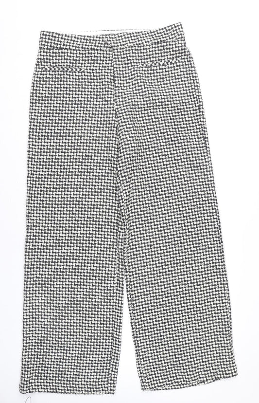 Womens UK Size XL Zara Regular Fit CasualWorkwear Black Trousers