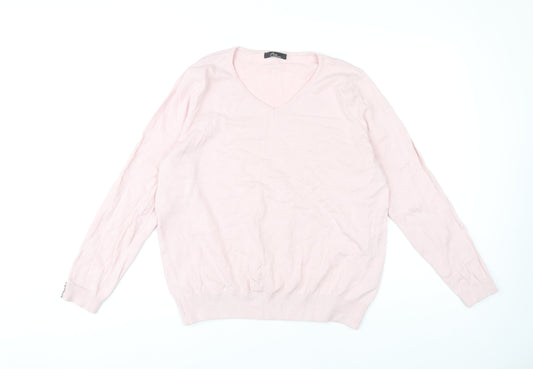 Womens UK Size L Bm Collection Pink Pullover Jumper