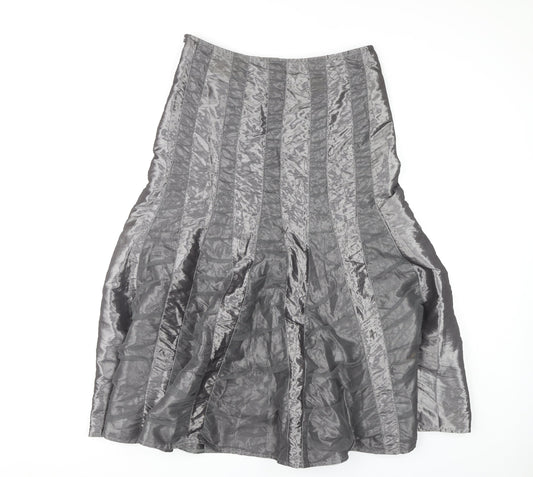 Marks and Spencer Women Grey Flare Skirt Size 12