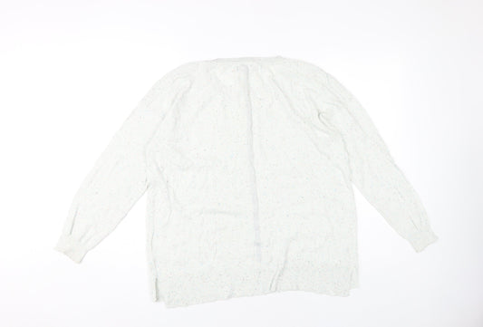 Next Women's Ivory Round Neck Pullover Jumper, Size 16