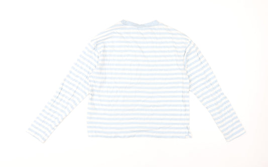 Womens UK Size 2XS Monki Blue Basic T-Shirt