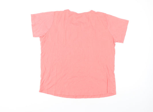 Isle Women's Pink T-Shirt Size L Round Neck Casual