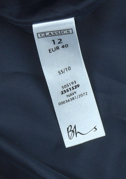 Classics Women's Navy Blue Short Sleeve Blazer Size 12