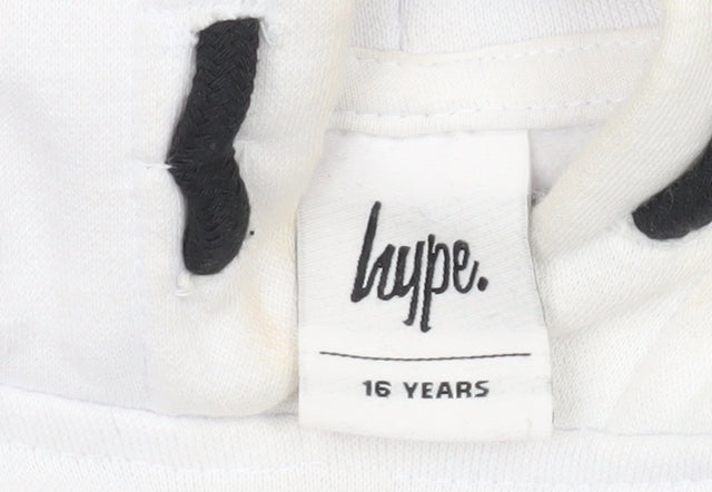 Hype Boys White Pullover Hoodie Size 16 Years