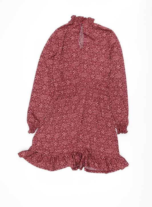 Miss Selfridge Women's Red Floral A-Line Dress, Size 6