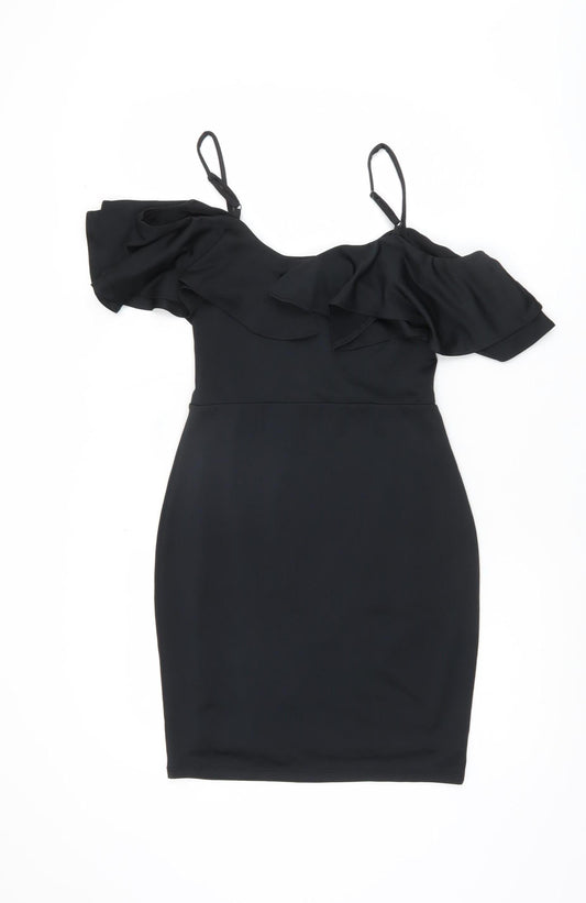 Miss Selfridge Women's Black Bodycon Dress Size 10