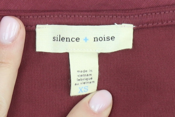 Silence + Noise Women's Red XS V-Neck Playsuit
