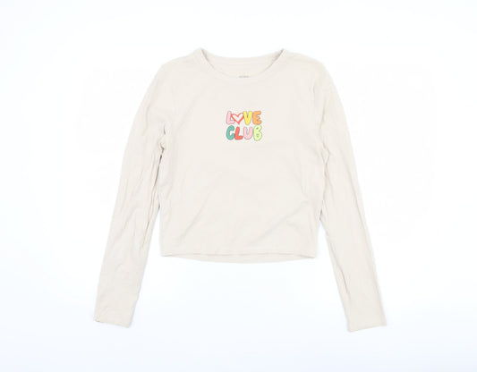 Womens UK Size L Cotton On Beige T-Shirt