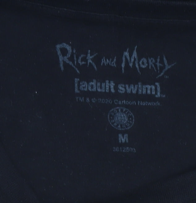 Rick and Morty Men's Black Graphic M T-Shirt