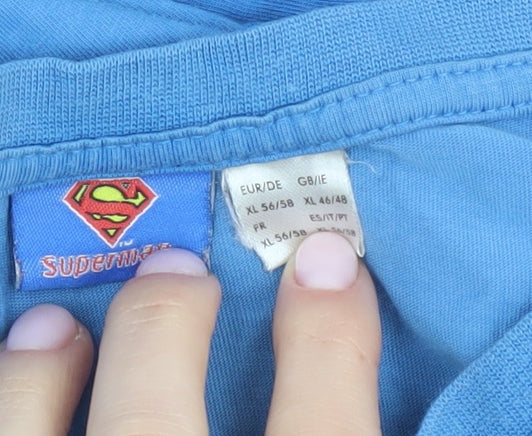 Superman Men's Blue XL Graphic T-Shirt