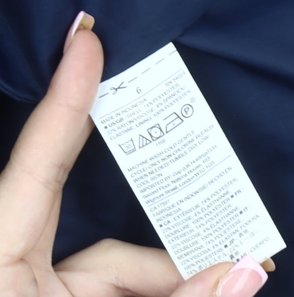 Gap Blue Women's Blazer Jacket, Size 10, Regular Fit