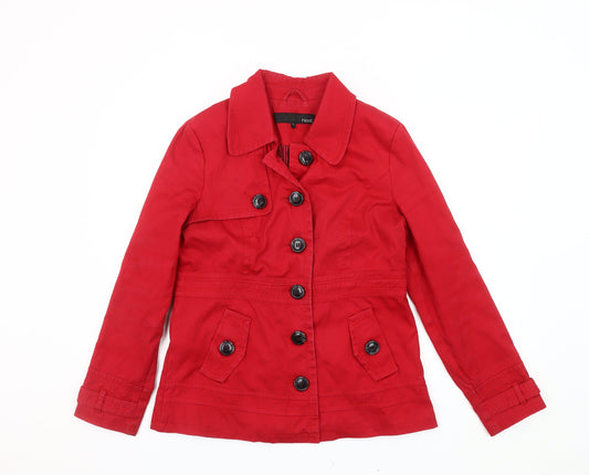 Womens UK Size 12 NEXT Red Trench Coat