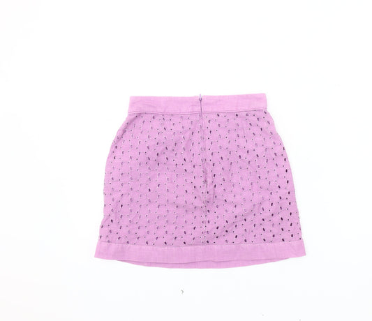 Jack Wills Women's Purple A-Line Skirt Size 6