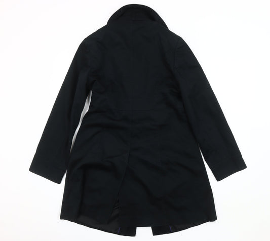 Womens UK Size 10 Marks and Spencer Black Trench Coat