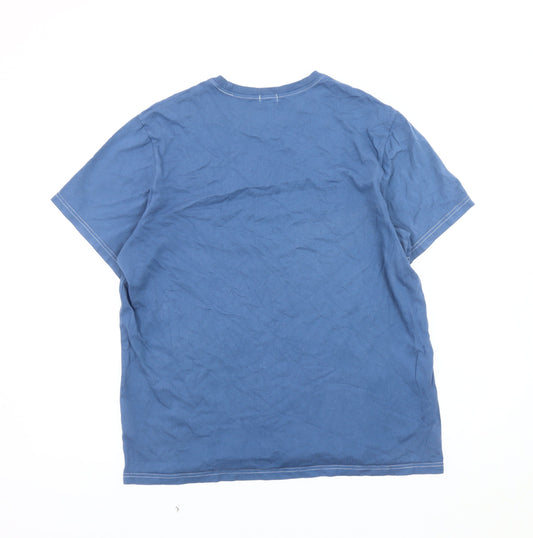 Paul Smith Men’s Blue L Crew Neck Cotton T-Shirt