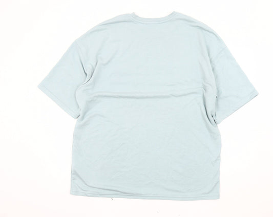 Mens UK Size L Bershka Blue T-Shirt