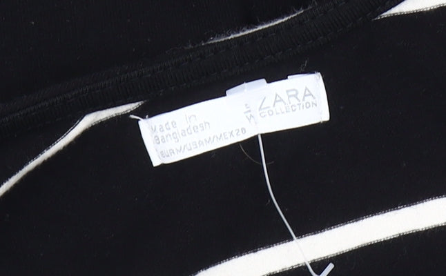 Womens UK Size 12 Zara Black T-Shirt