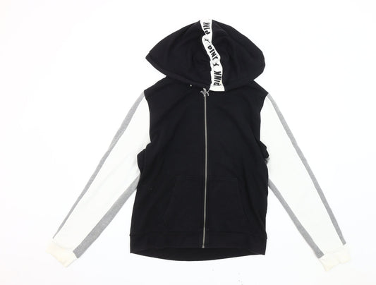 Victoria's Secret Women's Black Hoodie Jacket Size 12