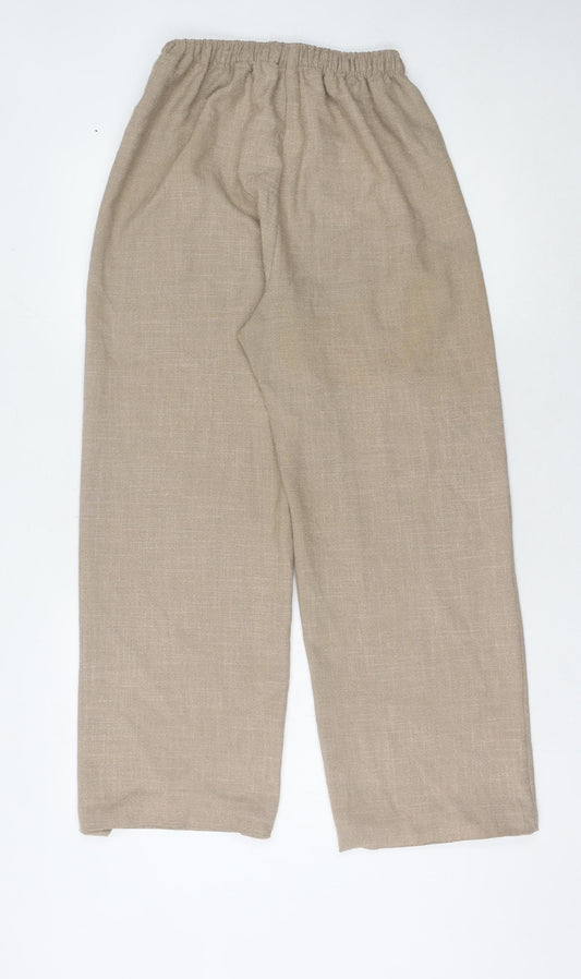 Womens UK Size 12 Saloos Relaxed Fit Straight Beige Trousers