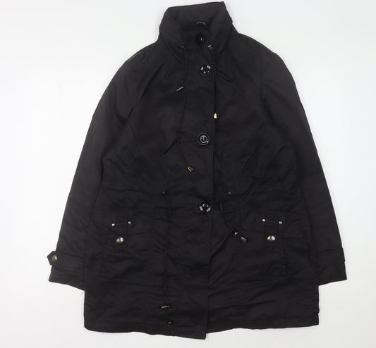 Inn Collection Women's Black Regular Raincoat Size 14