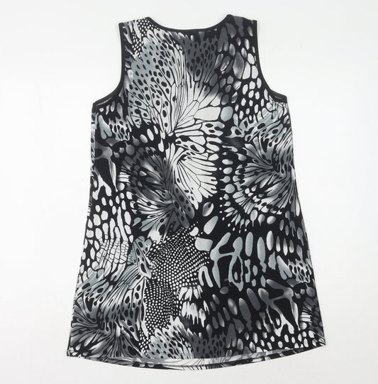 David Emanuel Women's Black Animal Print Dress Size 12
