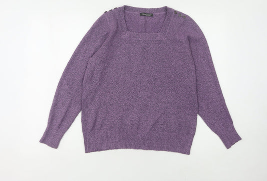 Womens UK Size S Bonmarché Purple Pullover Jumper