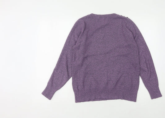 Womens UK Size S Bonmarché Purple Pullover Jumper