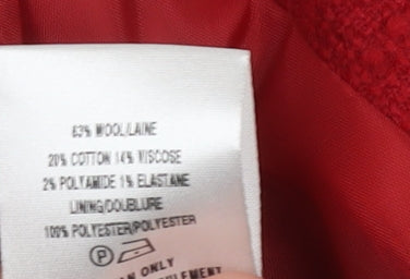 Eastex Women's Red Bouclé Blazer Size 10