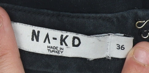 NA-KD Women's Black Midi Pencil Skirt Size 8