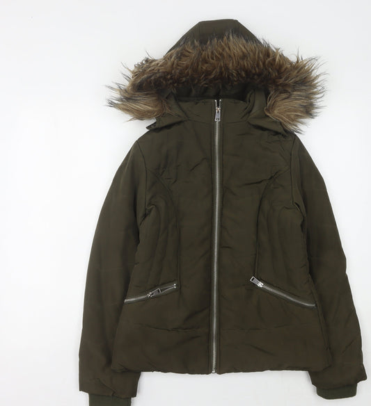 Girls UK Size 12-13 Years 915 Generation Green Puffer Jacket