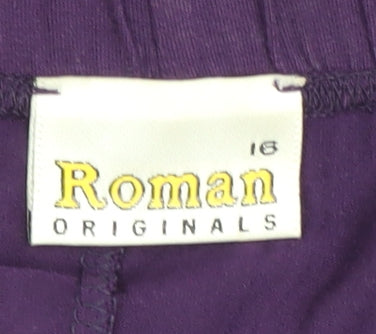 Roman Originals Women's Purple Midi Fit & Flare Dress