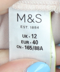 Womens UK Size 12 Marks and Spencer Pink Button-Up