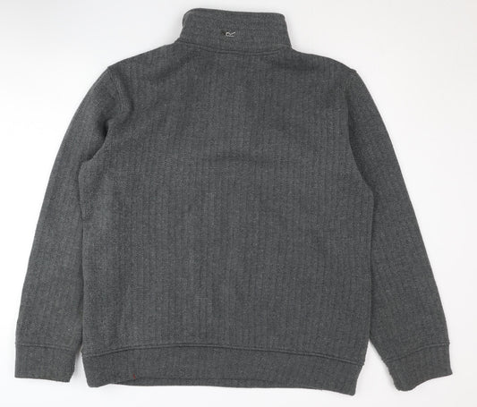 Mens UK Size L Regatta Grey Henley Sweatshirt