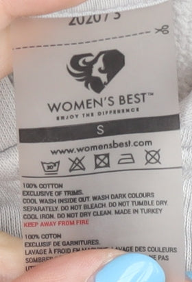 Women's Best Grey Full Zip Hoodie, Women's S, Cotton, Casual